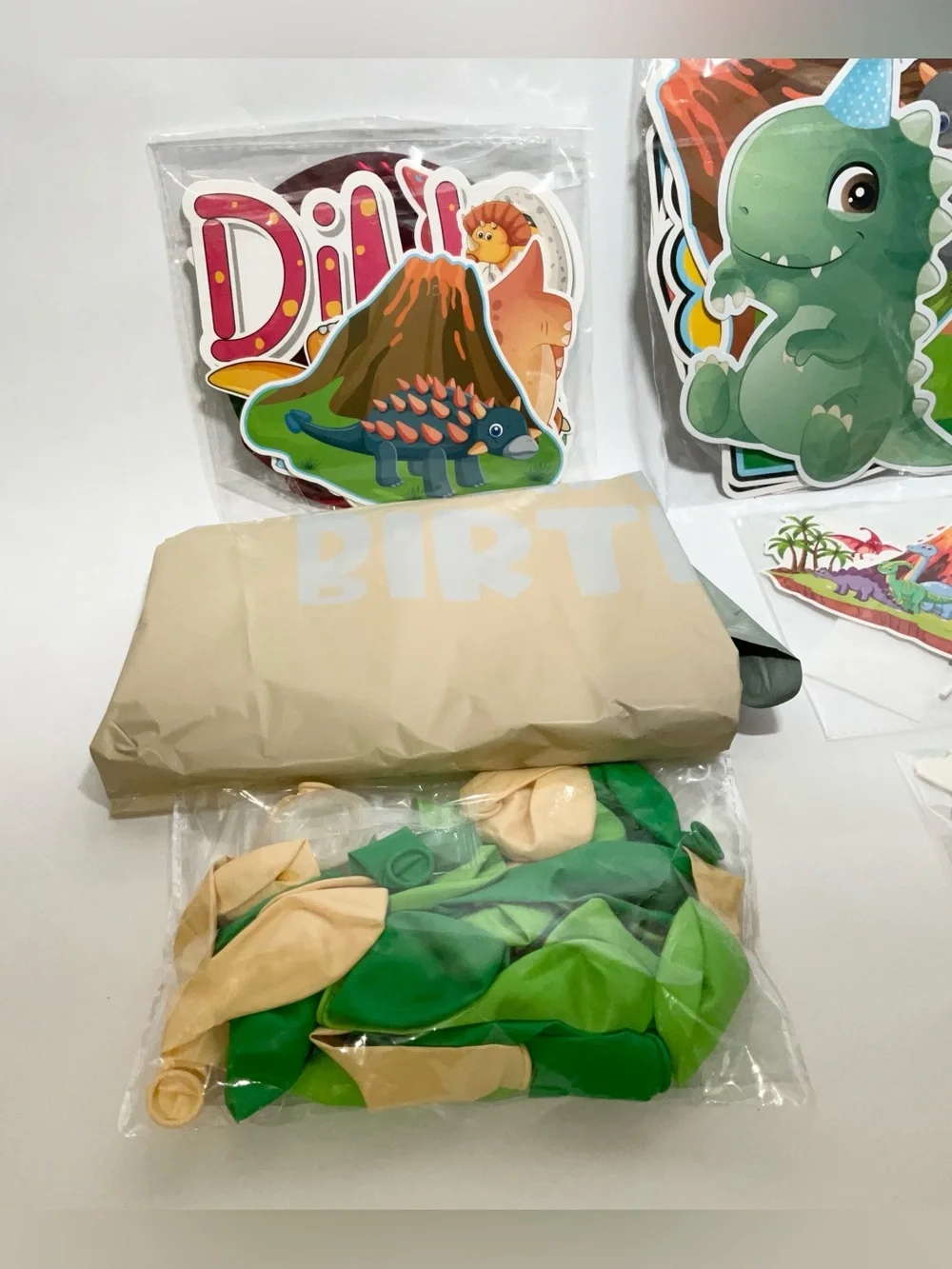 Dinosaur Cupcake Toppers - Colorful Dino Party Picks